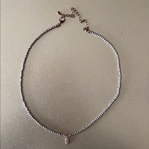 Beaded Choker with a mini Hamsa charm